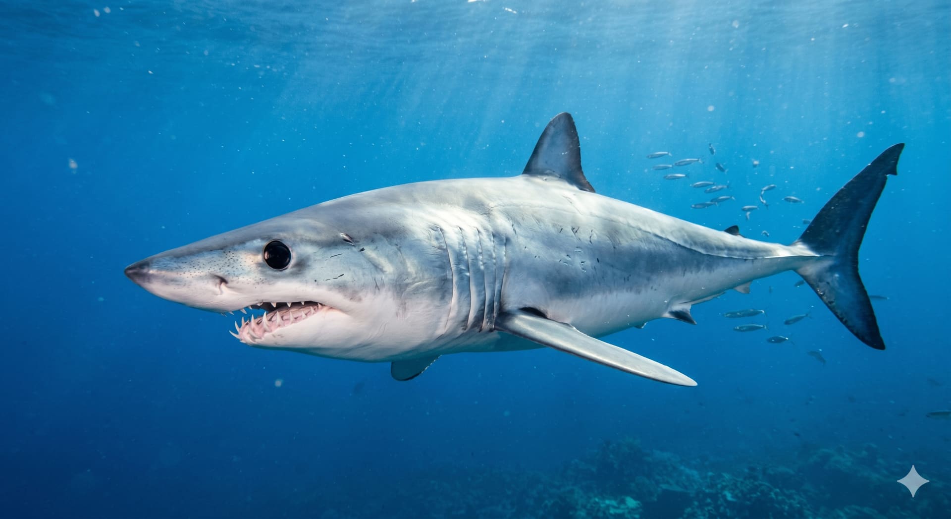 Makohai (Isurus oxyrinchus) – schnellster Hai der Welt mit metallisch-blauem Körper