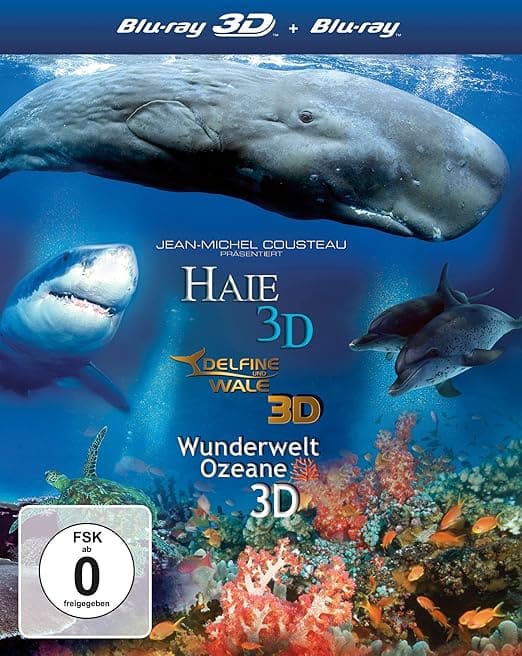 Blu-ray-Cover IMAX 3D-Box: Haie, Delfine & Wale, Wunderwelt Ozeane (Jean-Michel Cousteau)